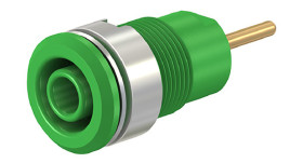 Gniazdo bananowe Żeński typ Gniazdo bananowe Zielony 24A Staubli rozmiar 4 mm