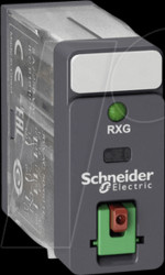RXG22P7 Interface relay with LED, 2 changeover contacts, 230 V, 5 A