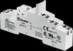 Relay socket, with integrated snap fastening for 46.61T relay, 97.P1.7