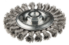 Szczotka druciana tarczowa 115 mmxM14 INOX 16 mm i 12 mm) INOX drut karbowany 57H596