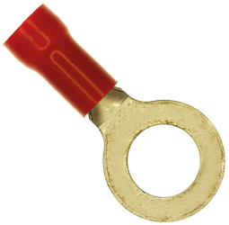 Zacisk oczkowy rozmiar przewodu 10.5mm² Ø , M12 (1/2) izolowany średnica wew 13.08mm Czerwony TE Connectivity