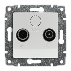 VENA Gniazdo antenowe RTV przelotowe bez ramki TV: 8 dB R: 8 dB 510274