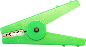 Minaturowy zacisk krokodylkowy Mueller Electric BU-112-5 BU-112-5 Maksymalny zakres zacisku: 16 mm Długość: 80 mm zielon