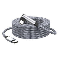 KABEL USB-C - USB-C 1,5M 6A WTYK KĄTOWY (KU-C2C-15-K)