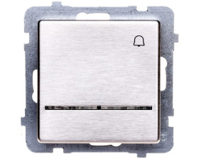 SONATA Przycisk /dzwonek/ z podświetleniem stal inox ŁP-6RMS/m/37