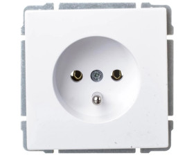 KOS66 Gniazdo pojedyncze z/u białe 660434