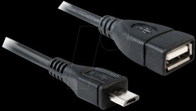 83183 USB micro-B plug &gt; USB 2.0 A socket, OTG 50 cm