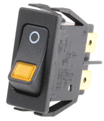 Przełącznik kołyskowy Wł.-wył. podświetlany 16 A DPST Czarny IP40 Marquardt