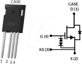 UF3C120040K4S SiC cascode FET, 1200V 65A Rdson 0.035R TO-247-4L