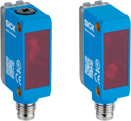 Czujniki fotoelektryczne Wiązka przewlekana Prostokątny SICK NPN zakres 20 m Dioda Pin Point LED