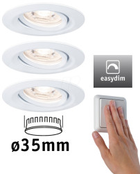 92971 Recessed luminaire Mini Nova Plus Coin, 3x4.2 W, 2700 K, 15°, wh