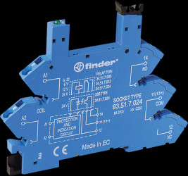 93.51.7.024 Relay base – FIN 34.51/81, blue