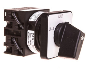 Przełącznik woltomierza L1-L2/L2-L3/L1-L3 3P 20A do wbudowania T0-2-15922/E 053099