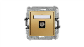 Mini Gniazdo Antenowe Pojedyncze Tv Złote 29Mgtv-1