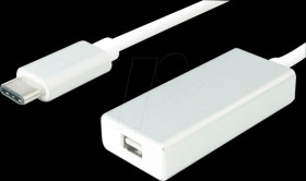 12.99.3225 Adapter USB-C &gt; mini DP 1.2, silver 4K at 60 Hz, 0.10 m