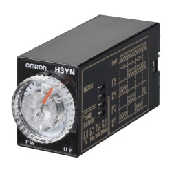 Timer Relay Montaż na panelu 200 → 230V ac DPDT 4-stykowy Omron DPDT 0.1 s → 10min H3YN Wielofunkcyjne