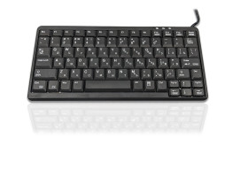 Klawiatura Kompaktowa przewodowa, kolor: Czarny, PS/2 i USB, QWERTY (cyrylica), Ceratech