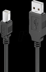 S-XU2000-030 USB 2.0 cable, USB-A to USB-B, 3 m, black