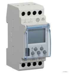 Hager EGN103 DIN rail mount timer digital white plastic