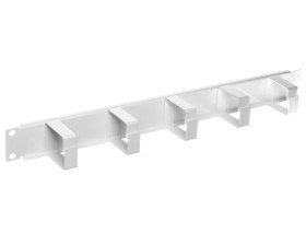 Organizator kablowy poziomy metalowy 1U szary 19-0037S