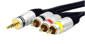 Kabel wt.Jack 3,5 4-polowy/wt.3RCA JKD80 5m