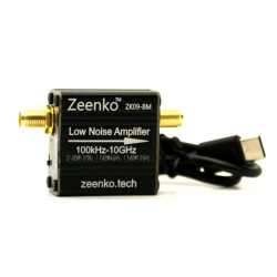 Wzmacniacz niskoszumowy RF 100 kHz – 10 GHz ZK09-BM Zeenko BM Series, zasilanie bateryjne