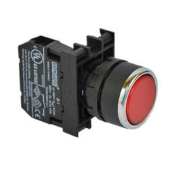 Przycisk sterowniczy kryty, niestabilny, 1NC, czerwony T0-B200DK