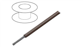 Przewód Hookup Wire Linka Cu 24Awg Ptfe Brązowy 600V 30,5M 5854 Br005