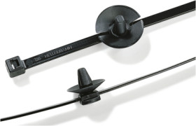 Fastening tie, releasable, PA, (L x W) 200 x 4.6 mm, bundle-Ø 5 to 49 mm, black, -40 to 105 °C, 150-37792