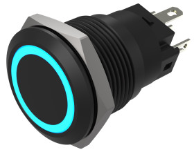 Nasadka przełącznika Praca sieciowo-awaryjna 1-stykowe, 1-stykowe średnica wycięcia 19mm Montaż wpuszczany EAO