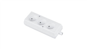 Gniazdo Przenośne Trzykrotne 16A 2P 250V Białe Gn-360