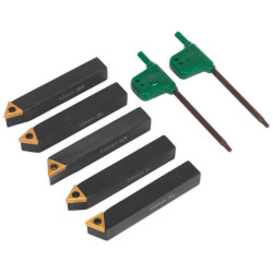 Sealey SM3025CS1 Indexable 10mm Lathe Turning Tool Set 5pc