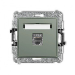 ICON Mechanizm gniazda komputerowego pojedynczego 1xRJ45, kat. 7, ekranowany, 8-stykowy szałwiowy 61IGK-9