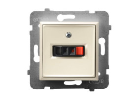 ARIA Gniazdo głośnikowe pojedyncze ecru GG-1U/m/27 OSPEL