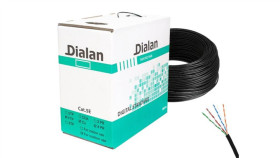 Skrętka Komputerowa Ftp 5E 100Cu Dialan Ekranowany, Czarny, Outdoor,...