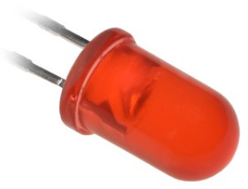 Dioda LED 12V 5mm okrągła L53R czerwona