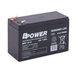 Akumulator VRLA AGM 12V 7,2Ah (żywotność 6-9lat) BPE7,2-12T2