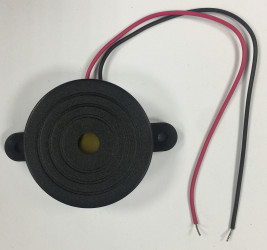 Brzęczyk piezoelektryczny średnica 41.8mm, sygnał impulsowy szybki 81dB RS PRO