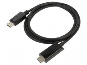 CA-DPHD11CC-0018BK Kabel DisplayPort wtyk,HDMI wtyk DisplayPort 1.1 1,8m czarny