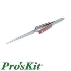 Pęseta magnetyczna prosta samozaciskowa 165mm, Proskit 1PK-118T