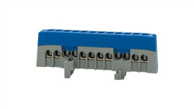 Listwa Ochronna Zpi 12-Modułowa (12X16mm2) Ip20 Al/Cu - Niebieska