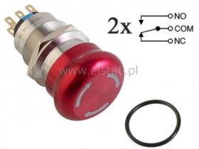 Grzyb bezp. stabilny metal czerwony fi 22mm