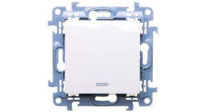 Simon 10 Przycisk Pojedynczy Z Podświetleniem Led Biały Cp1l.01/11