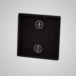 TouchMe Mały panel szklany, żaluzjowy, czarny TM827B