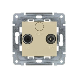 DANTE Gniazdo antenowe RTV przelotowe 13dB krem 450375