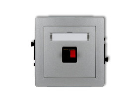 DECO Gniazdo głośnikowe pojedyncze srebrny metalik 7DGG-1 KARLIK