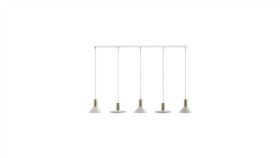 Lampa Wisząca Hermanos V White/Solid Brass 8033 Nowodvorski Lighting