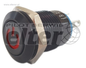 Przeł. przycisk. okr. ON-OFF 2A podśw. 12V Czerw.