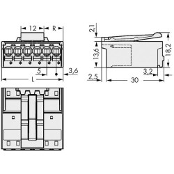 WAGO 2092-1525/002-000 picoMAX&#xAE; 5.0 Male 5P