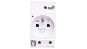 Gniazdo Modułowe Z Lampką Ipc 2P+E 10/16A 250V Na Szynę Białe A9a15307